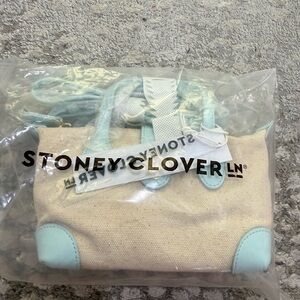 BNWT Stoney Clover Lane Mini Bag in Cream and Light Blue